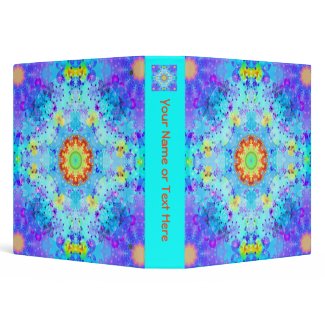 Blue Star Hippy Mandala Patterned binder