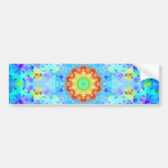 Blue Star Hippy Mandala Patterned Bumper Stickers
