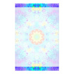 Blue Star Hippy Mandala Patterned Stationery Design
