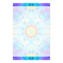 Blue Star Hippy Mandala Patterned Stationery Design