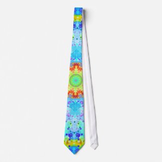 Blue Star Hippy Mandala Patterned tie