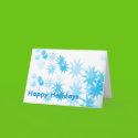 Blue star holiday card