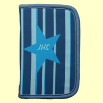 Blue Star Initialed Rickshaw Folio planners