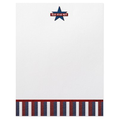 Blue Star Mom Letterhead Design by cowboyannie