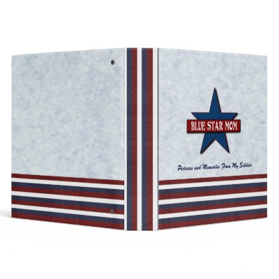 Blue Star Mom Memory Book 3 Ring Binders by cowboyannie