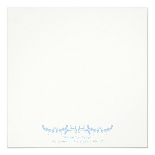 Blue Star of David damask Bat Mitzvah invitation