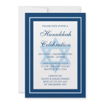Blue Star Of David Hanukkah Holiday Party invitations by augustafternoon Blue Star Of David Hanukkah Holiday Party invitations