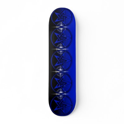 Blue Star pentagram Skate Boards by pentagramstar