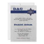 Blue Star Stripe Bar Mitzvah Invitation