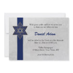 Blue Star Stripe Bar Mitzvah Invitation