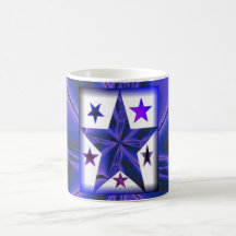 Blue-star  unique morphing mug
