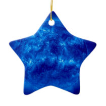 Blue Star Yellow Star Christmas Ornament