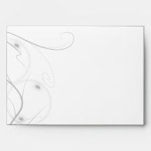Blue starfish with Silver Coral Wedding Envelope