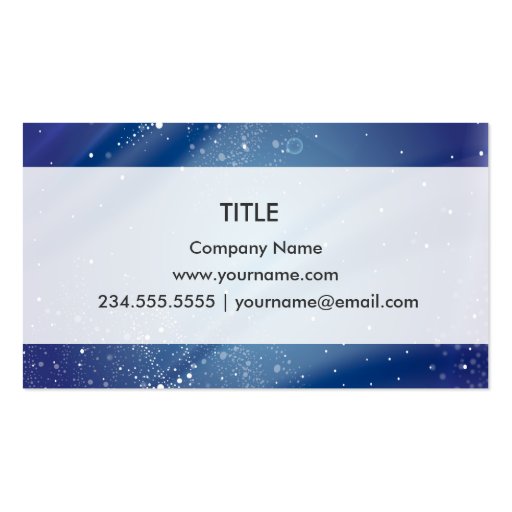 Blue Starry Night Dream Quote Business Cards (back side)