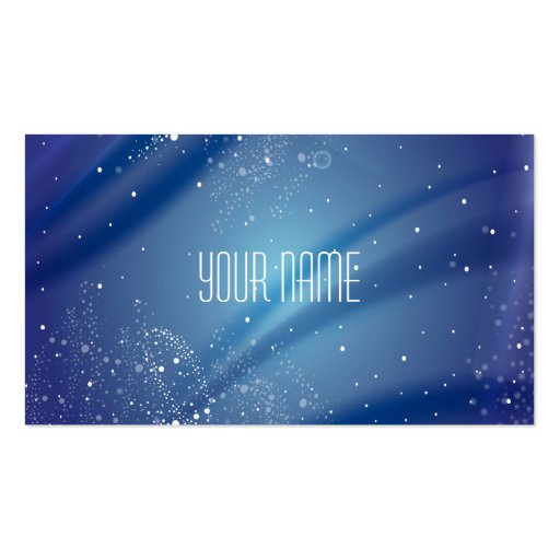 Blue Starry Night Dream Quote Business Cards (front side)