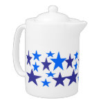Blue Stars Abstract art Tea Pot