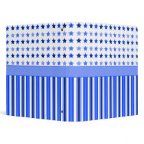 Blue Stars And Stripes 1" Binder