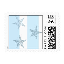 Blue Stars and Stripes postage
