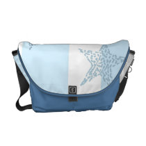 Blue Stars and Stripes rickshaw messenger bags