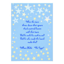 Blue Stars Baby Shower Invitation