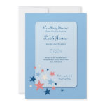 Blue Stars Boy Baby Shower Invitation invitation