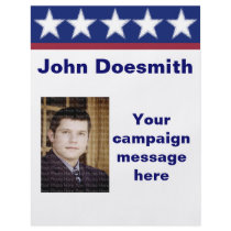 Blue Stars Election Campaign Flyer Template