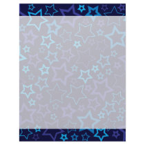 Blue Stars Personalized Letterhead