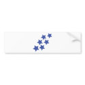 blue stars rain bumper stickers