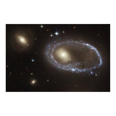 Blue Stars Ring Nucleus of Galaxy AM 0644-741 Posters by alandail