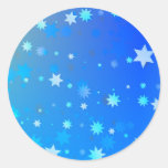 Blue Stars Round Sticker