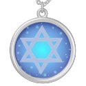 Blue Stars Star of David Necklace