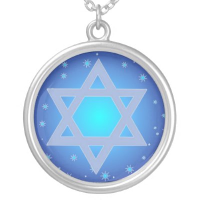 Blue Stars Star of David Necklace by monstervox