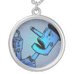 Blue Stars Tin Man Necklace