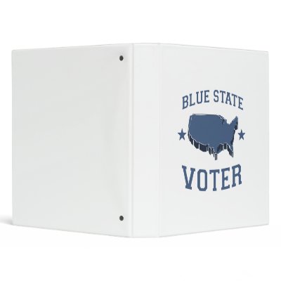 BLUE STATE VOTER BINDER by Politicaltshirts
