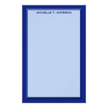 blue stationery paper