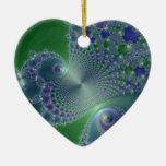 Blue Steel Christmas Fractal Christmas Tree Ornament