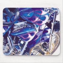 "Blue Steel" Harley Motorcycle Watercolor mousepads by PaulJacksonart "Blue Steel" Harley Motorcycle Watercolor mousepads