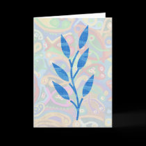 Blue Stem and Leaf cards by doonagiri Blue Stem and Leaf cards