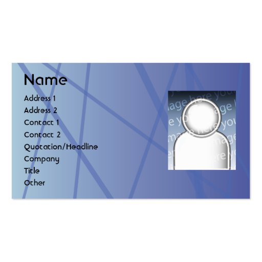 Blue Sticks - Business Business Card Templates (front side)
