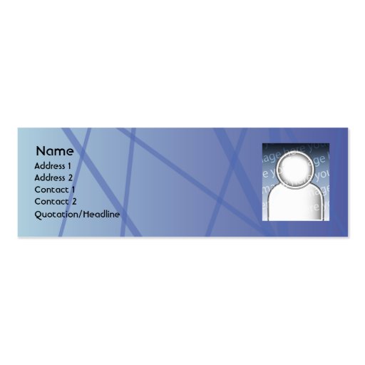 Blue Sticks - Skinny Business Card Templates