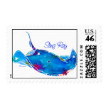 Blue Stingray Postage Stamps
