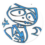 Blue Stitchlip on Highway (Cat Super Hero) stickers