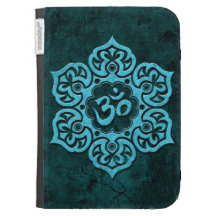 Blue Stone Floral Om Kindle 3 Cases