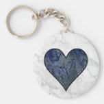 Blue Stone Heart keychains