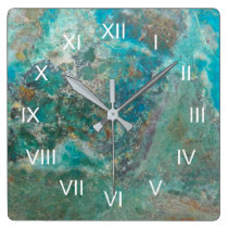 Blue Stone Square Wall Clock wall clocks