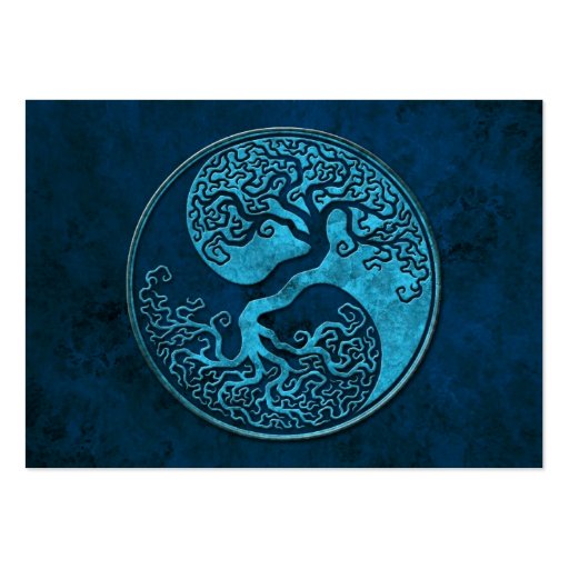 Blue Stone Yin Yang Tree Business Card (front side)