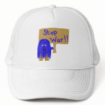 Blue stop war trucker hats