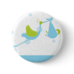 Blue Stork Button