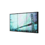 Blue Storm Bridge Gallery Wrap Canvas