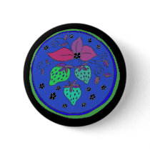 Blue Strawberries buttons by eelkat Blue Strawberries buttons
